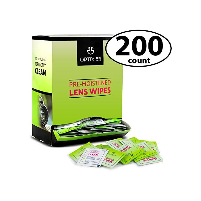 Eyeglass Cleaner Lens Wipes- 200 Pre-Moistened Individual Wrapped Eye Glasses Cleaning Wipes | Glasses Cleaner Safely…