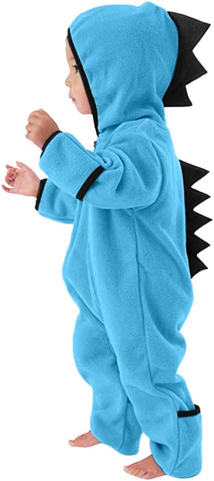 Boys Girls Unisex Rompers, Weant Newborn Infant Toddler Baby Winter Warm Fluffy Hooded Romper Jumpsuit Fleece Zipper Onesie All in One Snow Suit Outfits for Kids Outfits Gifts