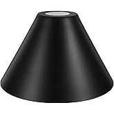 Angoily Modern Black Iron Chandelier Lamp Shade, 7.87 inch Pendant Light Shade lamp for bedroom, Scalloped Easy Fit Cage Lamp