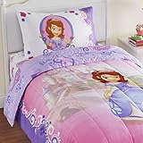 4pc Sofia the First Twin Bedding Set Disney Princess in Training Comforter and Sheet Set
