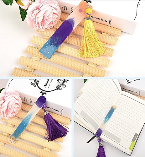 image for 5 Pack Silicone Bookmark Mold, Fineder DIY Bookmark Casting Mould Maki