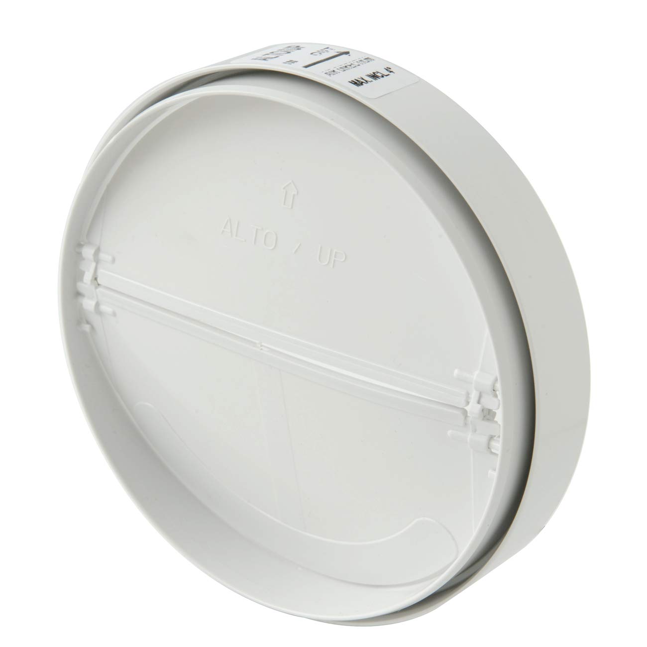 La Ventilazione CVL150B Joint ø 150 mm Internal, with Butterfly Valve for Round ABS Tubes. White Color