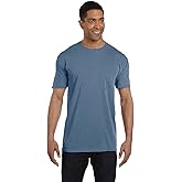 Comfort Colors Mens Pigment-Dyed Shirt 6030 (Small, Blue Jean)