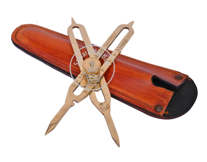 Samara Nautical Artist Proportional Scale Divider Drawing Tool Professional 6” Long Full Brass