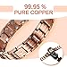 Bracelet,Mens Bracelet,Mens Copper Classic Retro Bracelet,Healthy Unisex Magnetic Pure Copper Double Row Therapy Bracelet Pain Relief for Arthritis