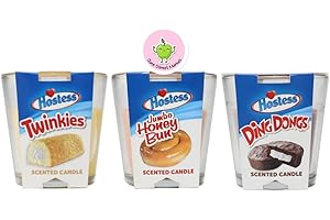 Candy and Sweet Treats 3 Candle Set Gift Box - Inspired by Popular Candy and Snack Cakes - Set of 3 Candles and June Street Market Kawaii Sticker (Style May Vary) (Twinkie Snack Cake)