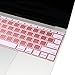 Mosiso Keyboard Cover for MacBook Pro 13 Inch 2017 & 2016 Release A1708 No Touch Bar & New MacBook 12 Inch A1534 Protective Skin, Hollow Rose Gold and White