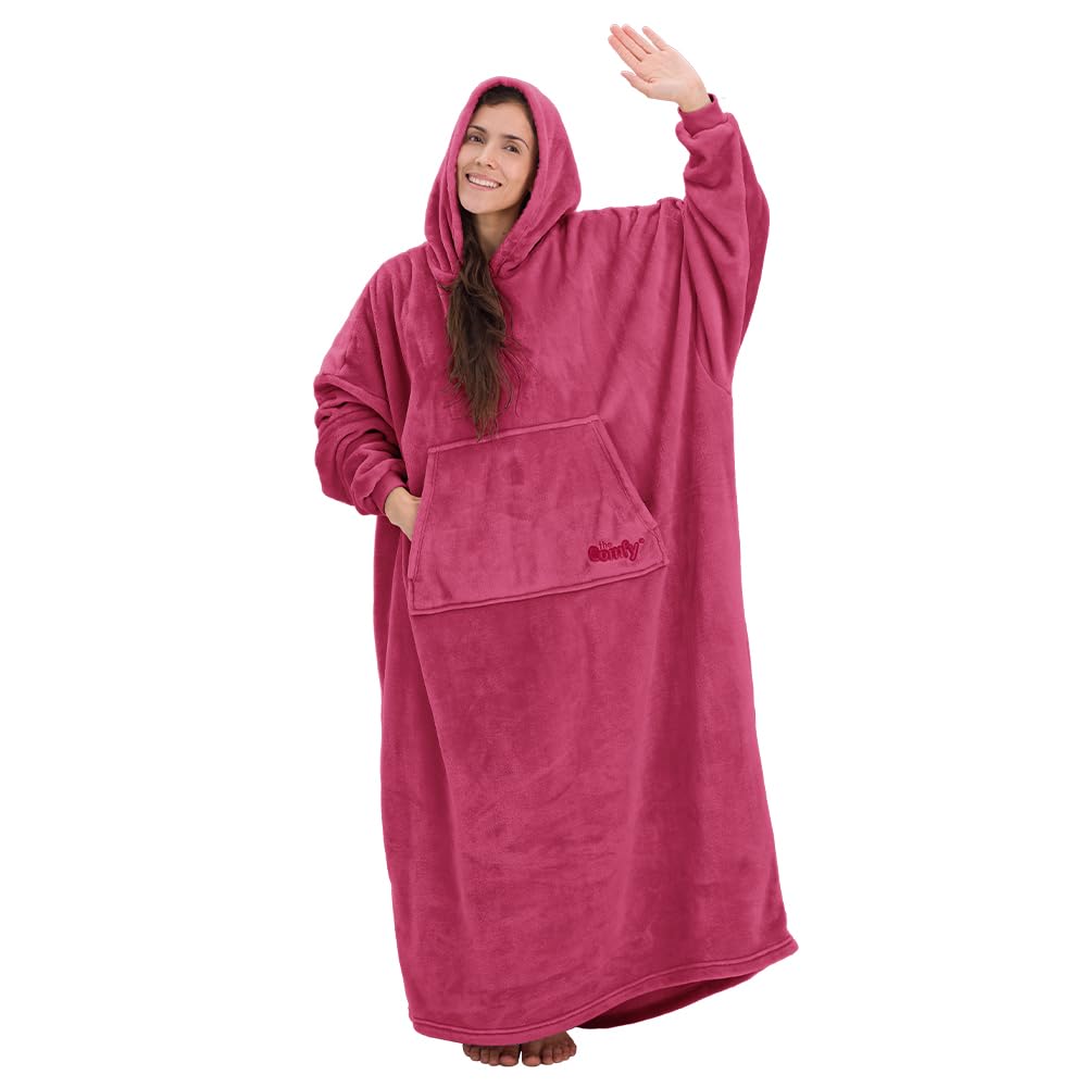 THE COMFY Dream Long | Floor Length Lightweight Microfiber Fleece Wearable, Oversized Design with Hood and Pocket from Shark Tank, for Women & Men, Warm and Cozy Gifts Image