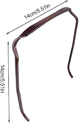 BREEZO 2Pcs Square Headbands Curly Thick Hair Sunglasses Style Black Brown view 2