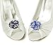 ELEGANTPARK AM Women Rhinestones Decoration Wedding Party Shoe Clips 2 Pcs Navy Blue