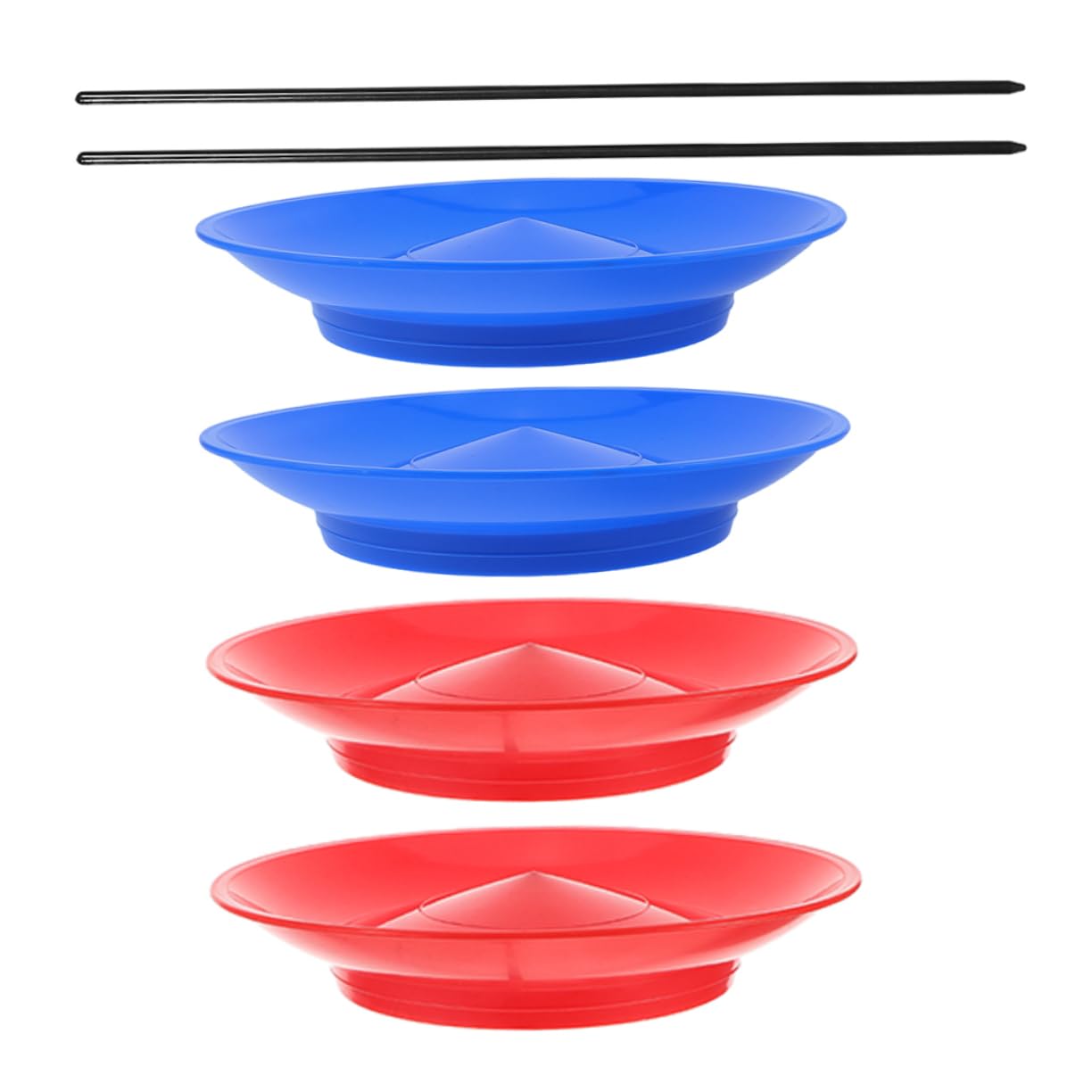 TOYANDONA 4pcs Spinning Juggling Plates with Sticks Lightweight Portable Circus Props for Adults Halloween Party Supplies Outdoor Carnival Entertainment