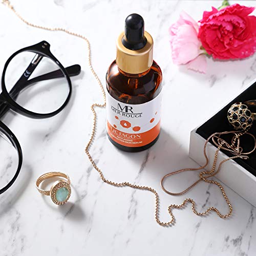 Anti-Aging Serum with Vitamin C, E, Ferulic Acid – Helps Strengthen, Brighten, Tighten, Smooth Skin Dark Spot Corrector for Face, Daily by Mer Rouge, 1 Fl. Oz.