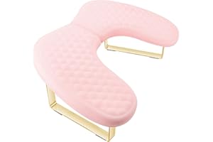 WENXINTEK Hand Rest for Nails Tech,Soft Memory Foam Nail Arm Rest Stand,U Shaped Manicure Hand Rest Cushion Pillow for Acrylic Nails,Detachable Bracket(Pink)