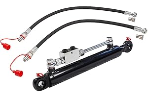 SPARE PARTS HOLLAND New Hydraulic Top Link Cat. 1-1 with Locking Block Including 2 Hoses (Length Selectable) (Min:18" - Max:28" (Eye to Eye)