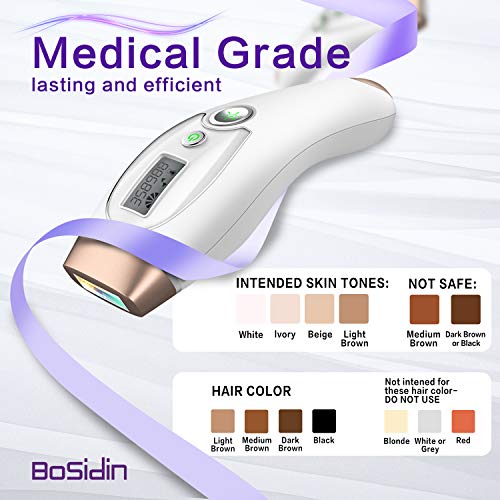 BoSidin Permanent IPL Hair Removal Device for Women Home Use