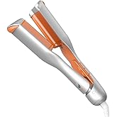 SHEGLAM 0.75" Deep Waver for Short Hair Lightweight, Dual Voltage, Smart Timer Hair Tool Crimper Double Barrel & Adjustable Temps Anti-Scald, Easy to Use