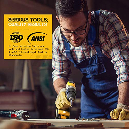 Hi-Spec 58-tlg. 18V Akkubohhrer und Bohrerbit-Satz. DIY Akkuschrauber, Bohrmaschine mit S2 Bits für Metall, Holz und… – Bild 7