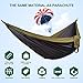 Camping Hammock, Double Hammock with Tree Straps, Portable Lightweight Nylon Parachute Hammock for Backpacking Travel Beach Hiking Garden Yard, 500Lbs for 2 Person by ALPRANG(Dark Grey/Camel)
