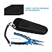 Piscifun Fishing Pliers Freshwater Fish Hook Remover Stainless Steel Jaws Braid Fishing Line Cutters Fish Pliers with Sheath Lanyard (Blue 6-1/2