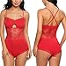 Avidlove Sexy Lingerie for Women Cotton Teddy One Piece Lace Babydoll Bodysuit