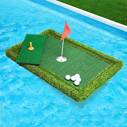 PLBBJH Floating Golf Green,Golf Putting Mats Training Accessories for Outdoor Backyard Pool Game – Perfect Golf Gift for Men Golfers