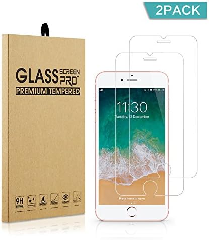 [2 Pack]iPhone 8 Plus Screen Protector,Jucellnday Sensitivity Touching Scratch and Crack-Resistant Bubble-Free Tempered Glass Screen Protector for iPhone 8 Plus(2017,2 Pack)