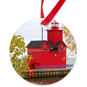 Amazon Com Cafepress Big Red Holland Mi Ornament Round Round