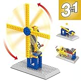 Air Fan Mechanical Gears Contraptions Craft Kit - Technic Construction Building Blocks | Children Science Engineering Educational STEM Creative Toys,3 in 1(Frustration Free Package)