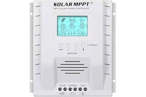 OOYCYOO MPPT Charge Controller 60 amp, 12V 24V Auto 60A Solar Panel Charge Regulator, Max 100V Input with LCD Display for Lead-Acid Sealed Gel AGM Flooded Lithium Battery