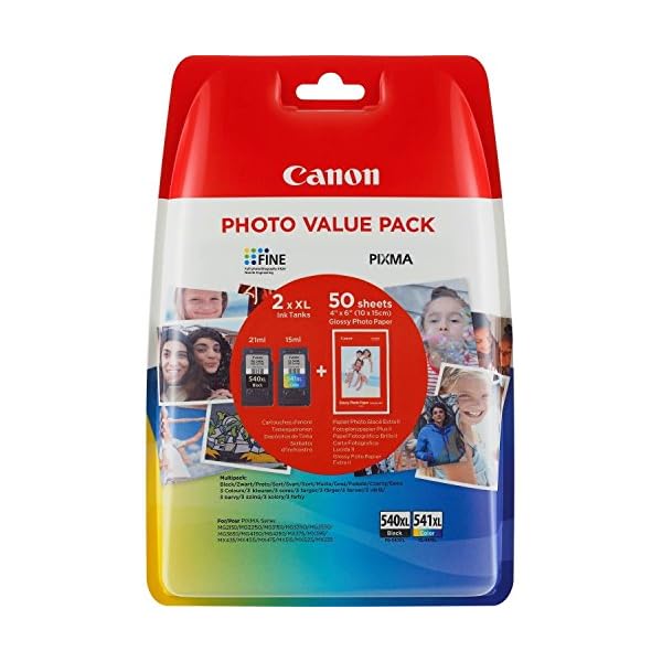 Canon PG-540XL/CL541XL High Capacity, 2-Pack, 5222B013 (High Capacity, 2-Pack)
