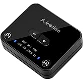 Avantree Audikast Plus – Bluetooth Audio Transmitter for TVs with Optical & AUX, Supports 2 Headphones, aptX-Adaptive Low Lat