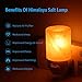 (Upgraded) AMIR Salt Lamp, Natural Himalayan Crystal Salt Light with 4 Bulbs (2 Colorful Bulbs), 11.2oz Mini Hand Carved Decoration Night Light with UL-Approved Wall Plug, 2 Pack