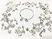 Tosnail 16 Pack Stainless Steel Expandable Wire Bangle Blank Bangle Bracelet for Jewelry Making