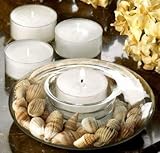 Spring Rose(TM) White Tealight Candles In Clear Round Cup(Set of 30). These Unscented Candles Are The Perfect Wedding Decorations. Be Sure To Add These To Your List Of Party Supplies.