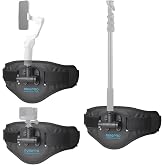 RUIGPRO Waist Belt Mount Strap + Adjustable Selfie Stick Replacement for GoPro Hero 11/10/9/8/OSMO Pocket/ Insta360 ONE/X/X2/X3 Action Cameras