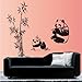 Oceantree(TM) Wall sticker DIY Adhesive Removable Wall Decal Panda & Bamboo Pattern