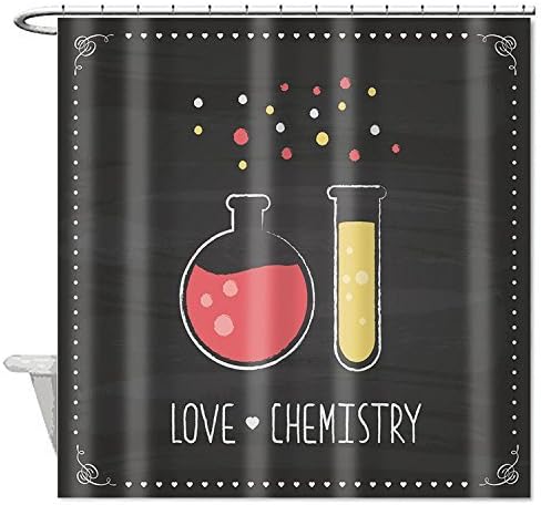Angelly Chemical Elements Love Chemistry Waterproof Shower Curtain 72x72 Inch