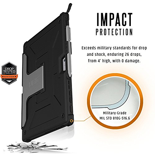 UAG-Microsoft-Surface-Pro-2017-Surface-Pro-4-Feather-Light-Metropolis-Rugged-BLACK-Aluminum-Stand-Military-Drop-Tested-Case