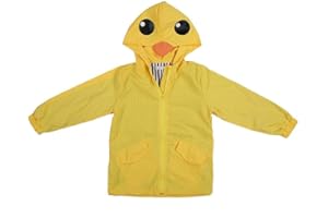 Baby Boy Girl Duck Raincoat,Waterproof Cute Cartoon Hoodie Zipper Coat Outfit(90)