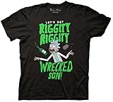 Rick and Morty Let's Get Riggity Riggity Wrecked Son! T-shirt (Extra Large , Black)