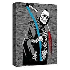 Skull in Fashion Dress Painting Artwork for Home Framed