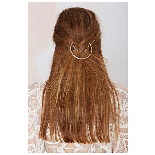 image for Metal Hair Clips, Fascigirl 12 Pcs Hair Barrettes Hair Pins Moon Trian