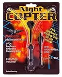 Night Copter - Light up Flying Helicopter Slingshot Toy w/LED - Highest Flying UFO Toy of Its Kind - Long Lasting Fun for Kids Ages 6 to 106 - Durable, Reusable, - USA-made Wing - Batteries Included, No Assembly, Bigger and Better than the Rocket Copter