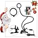 Selfie Ring Light with Cell Phone Holder for Live Stream,[360 Rotating] Flexible Long Arms Gooseneck Mount, Clamp on Lazy Bracket with LED Selfie Light for Mobile iphone 7,6/plus,Samsung,HTC,HUAWEI