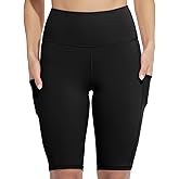 SOCIALA Womens Biker Shorts with Side Pockets Workout Athletic Running Yoga 12" Bike Shorts
