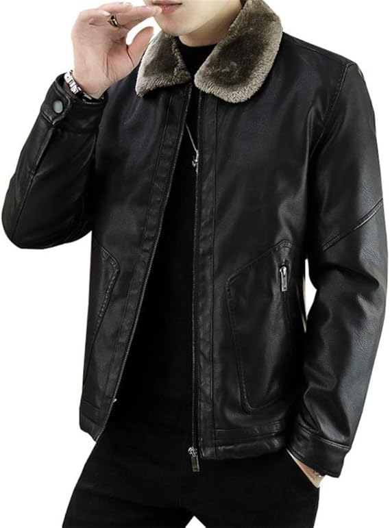 Amazon もうほうきょう ライダースジャケット メンズ レザージャケット ジャケット 裏ボア ブルゾン 厚手 アウター 防水 防寒コート 秋 冬 コート ジャケット 通販