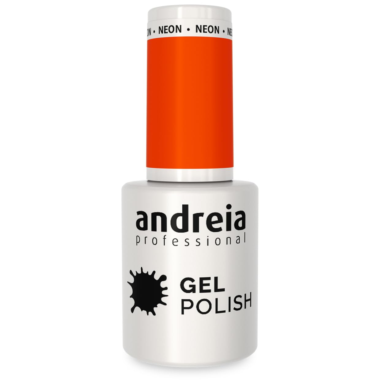Andreia Semi-Permanent Nail Gel Polish for UV/LED Lamp - Intense Shine and 4 weeks Lasting Manicure Nail Gel Varnish - Colour 263 Dark Orange Neon- 10.5 ml