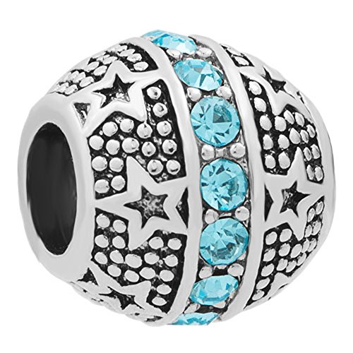 Lilyjewelry spacer blue synthetic star charm beads for …