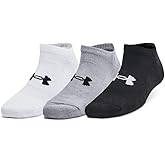 Under Armour boys Youth Training Cotton No Show Socks 3 Pack