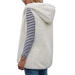 LISTHA Fluffy Hooded Vest Coat Women Sleeveless